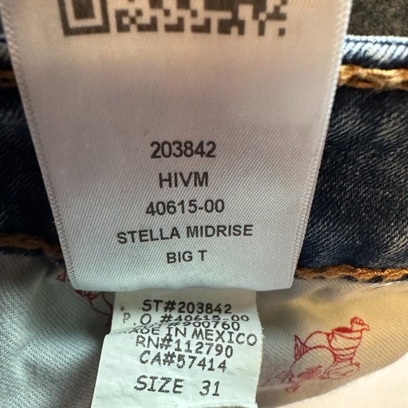 True Religion Women's Big T Stella Low Rise Skinny Jeans Size 31 - Picture 3 of 6